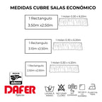 Cubresalas Económico Liso 3 Plazas Faldón Ajustable