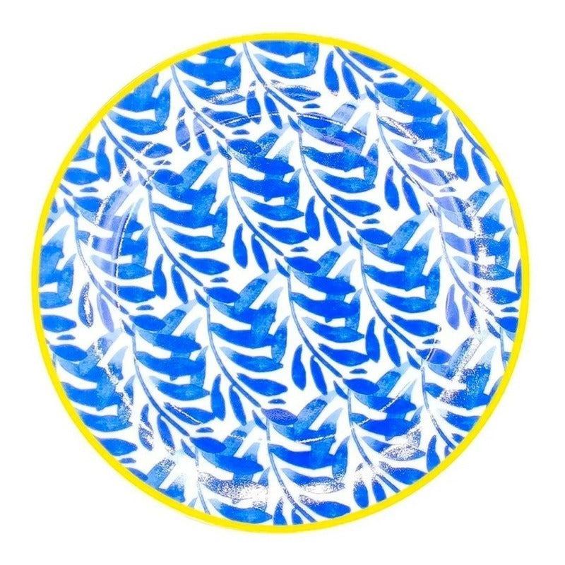 Vajilla Redonda De Porcelana 16pz 4 Personas Love&lemons® Azul