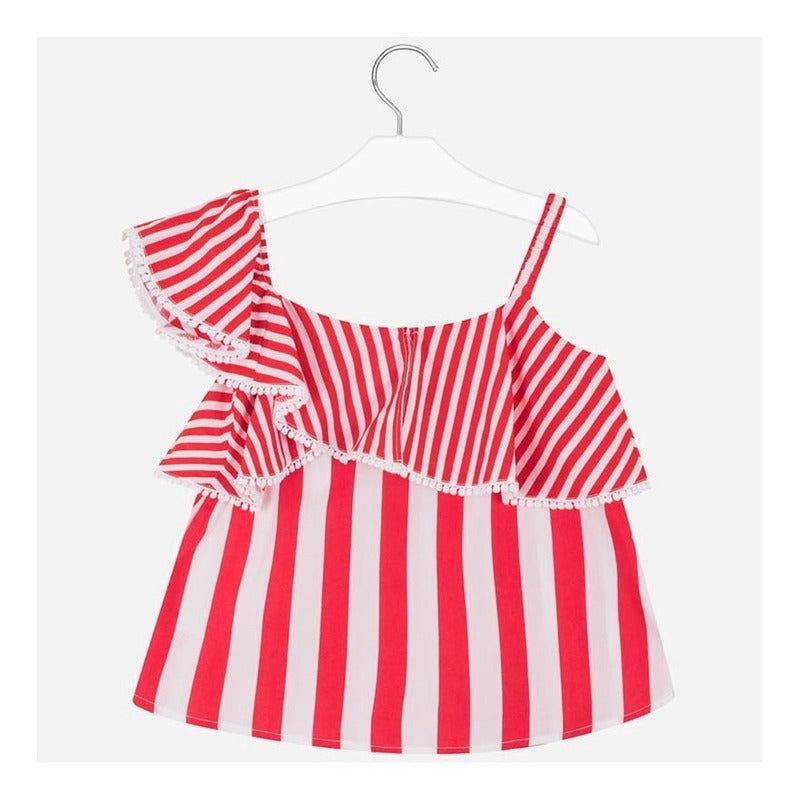 Blusa De Escote En Hombro Para Niña Mayoral® Mod.6168 Sandia
