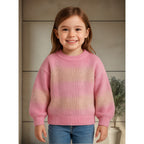 Suéter Tejido Para Niña Mod.4360 Marca Mayoral® Rosa Líneas 3