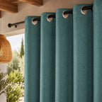 Set De Cortinas Blackout  Impermeables 1.37 X 2.13mts Luna® Verde Menta