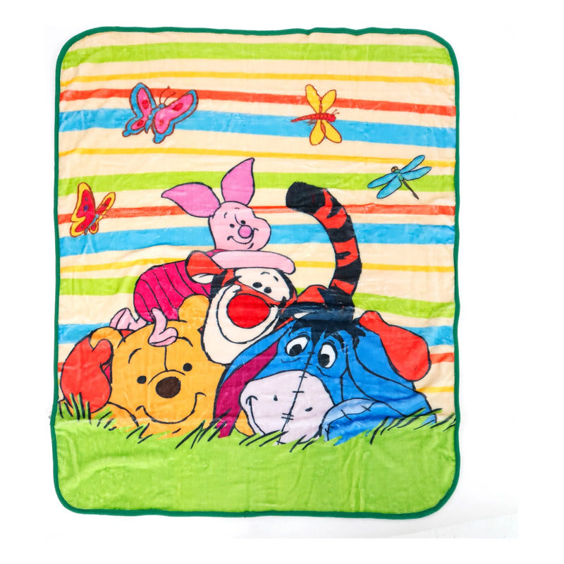 Manta De Cuna Raschel 140x110cm Dibujosanimados Providencia® Winiie Phoo Amigos 500 G Amarillo