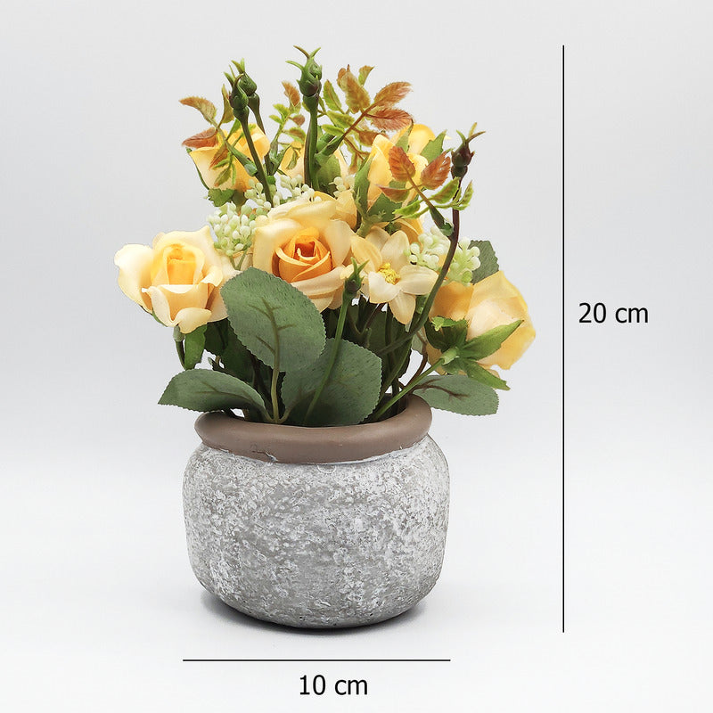 Decoración De Flores Artificiales En Maceta Para Interiores