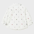 Camisa Cómoda Para Bebé Mod.2176 Marca Mayoral® Blanco Perritos 36 Meses