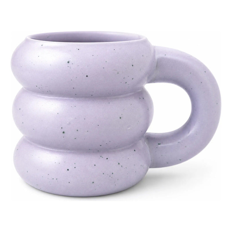 Taza Tarro De Porcelana En Forma De Donas 450ml Top Choice® Lila Donas