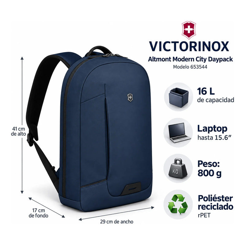 Mochila Altmont Modern City Daypack 653544 Marca Victorinox® Azul Liso