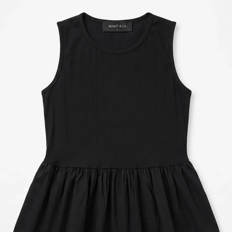 Vestido Largo Maxi Casual Para Mujer Mkmv0091 Makn & Co® Negro Lisa G