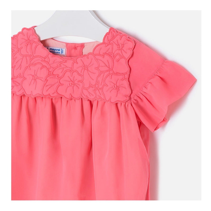 Blusa Ligera De Niña Mod.3110 Coral Marca Mayoral®