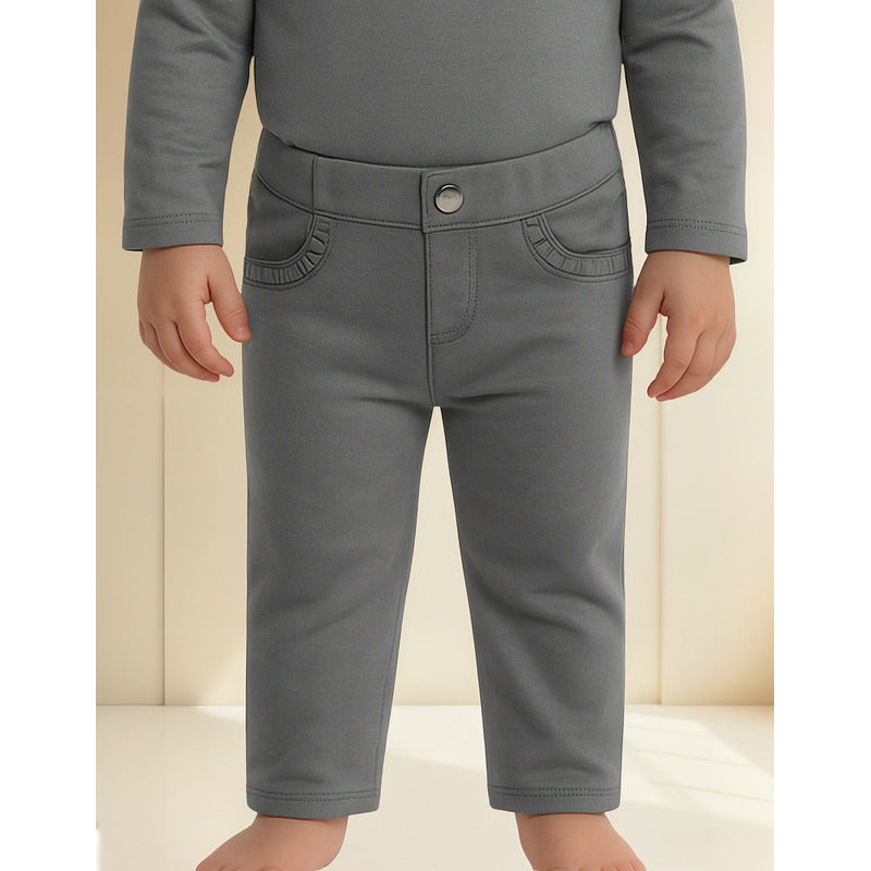 Pantalón Legging Para Niña Mod.560 Marca Mayoral® Acero Liso 12 Meses