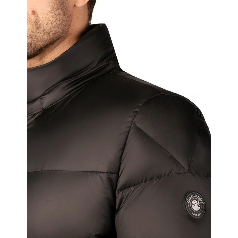Chamarra De Hombre Mod.cw86-pol7123 Marca Green Lander® Negro Ch Lisa