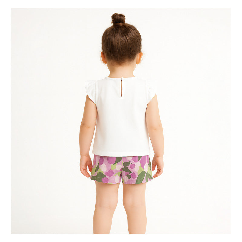 Conjunto De Bebé Blusa+short Mod.1237 Marca Mayoral®
