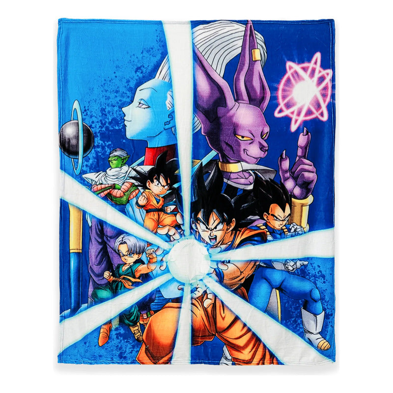 Cobertor Ligero Super Suave Matrimonial Diseños Providencia® Dragon Ball Super 850 G Multicolor