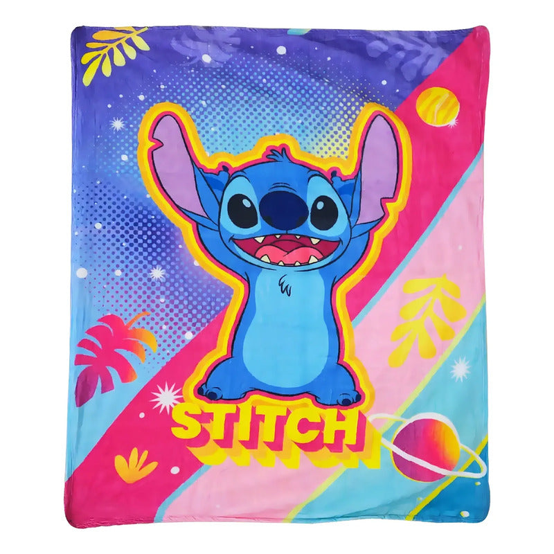 Cobertor Ligero Super Suave Matrimonial Diseños Providencia® Stitch Happy 850 G Multicolor