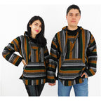 Suéter Poncho Canguro Artesanal Hoodie Acrilico Colores
