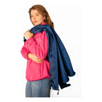 Chamarra Rompeviento 2 En 1 Mod.dw86-pol8159 Greenlander® Azul-magenta Ch Lisa