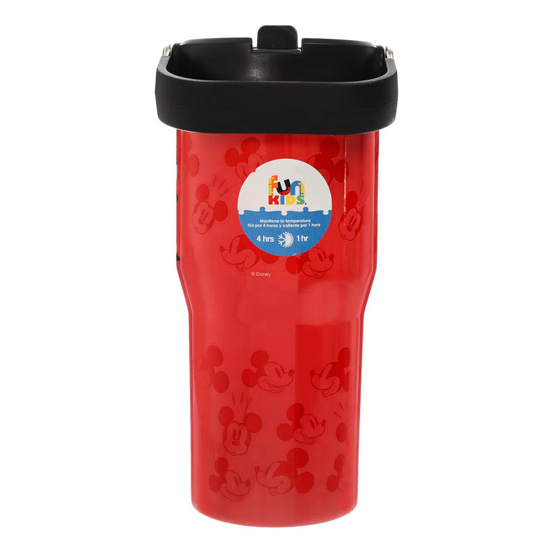 Termo Vaso De Acero Inoxidable Con Asa 650ml Diseño Animado Mickey