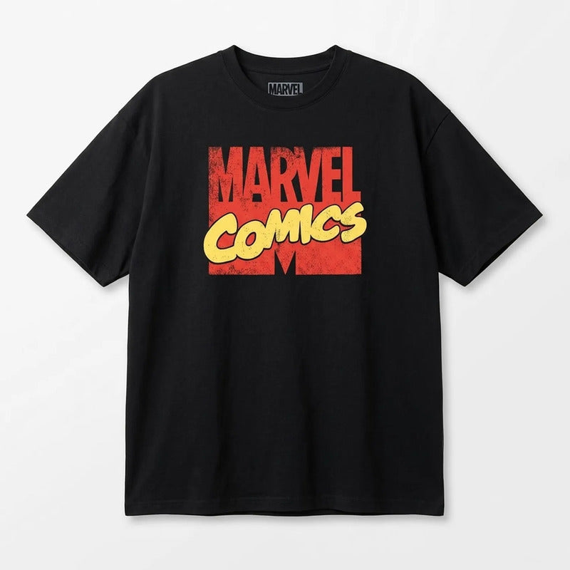 Playera Oversize Fit Hombre Marvel Comics Mascara De Latex® Negro Marvel Comics G Lisa