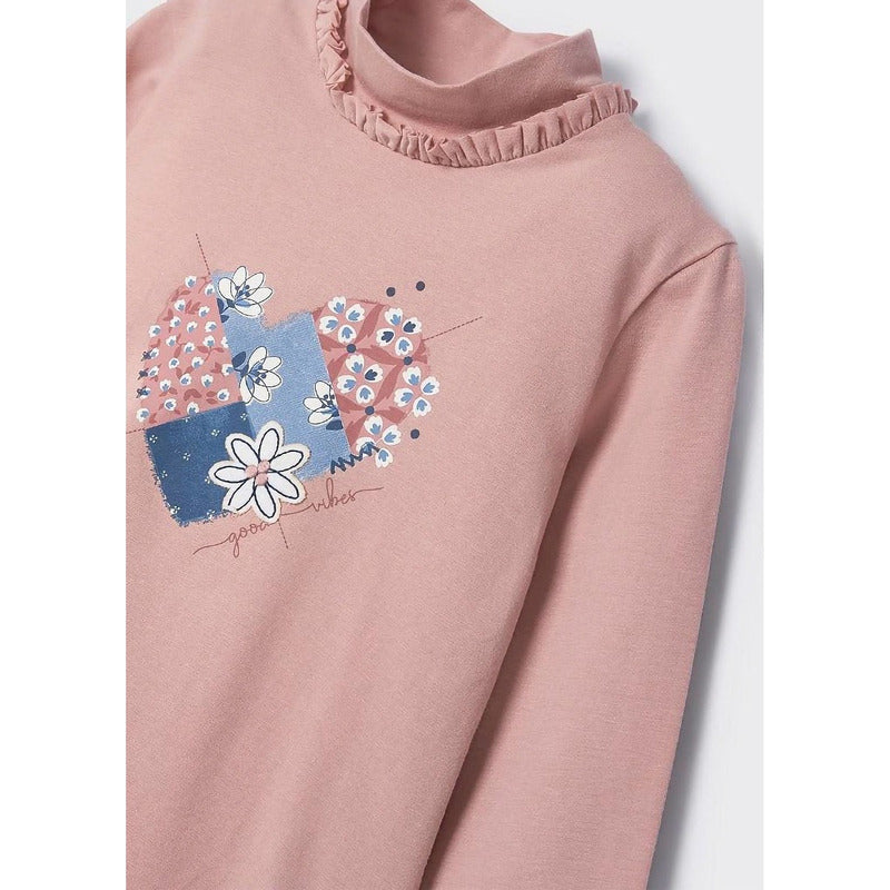 Blusa De Niña Cuello Alto Mod.4023 Marca Mayoral®