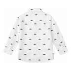 Camisa Estampada Para Niño Mod. 4121 Marca Mayoral® Blanco Carritos 3