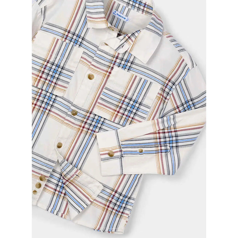 Camisa De Cuadros Para Niño Mod.4128-4127 Marca Mayoral® Multicolor Rayas 3