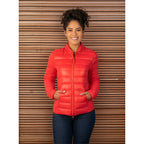 Chamarra Capitonada Mod.dw86-pol7096 De Pluma Greenlander® Rojo Xg Lisa