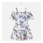 Vestido Holgado Gasa Con Cinto Estampado Flores Mayoral 6974