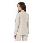 Blazer Saco Formal Para Mujer Mod. Cg00293 Marca Ferriano® Arena Rayas Ch