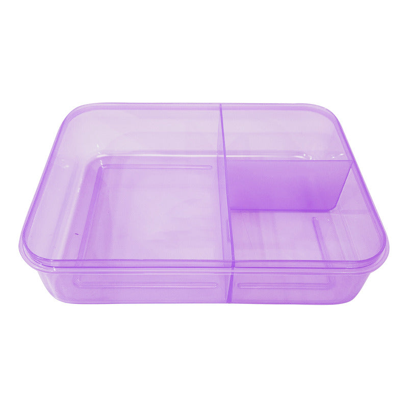 Contenedor Para Alimentos Con 3 Divisiones Diseños Animados