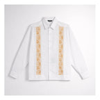 Camisa Estilo Guayabera Para Caballero Marca Cotú Blanco Bordado 40