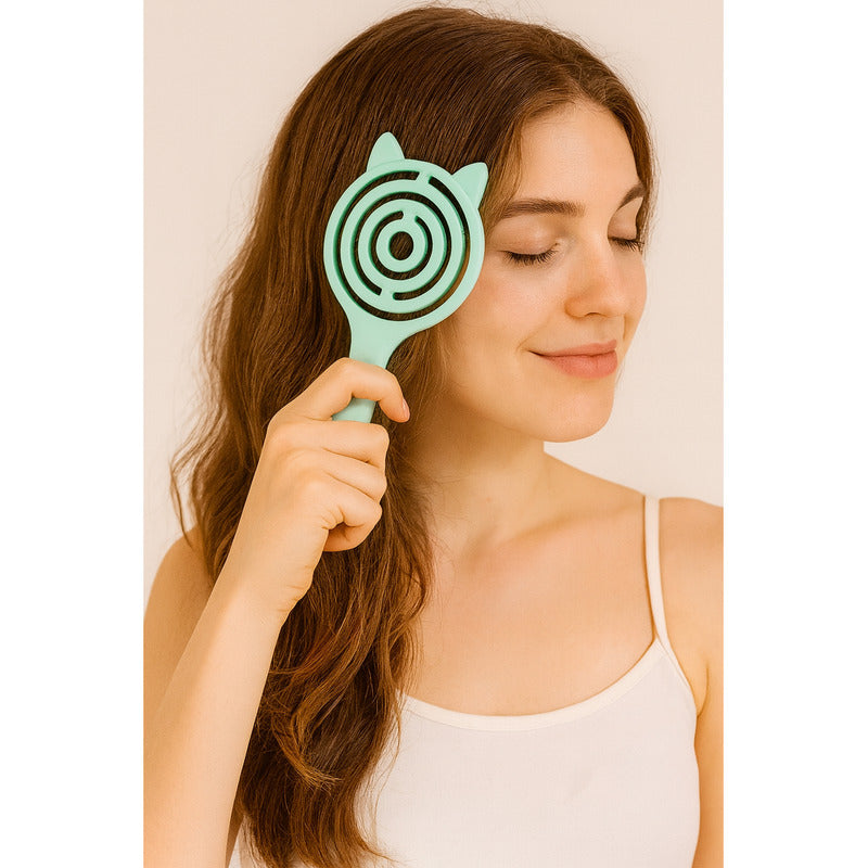 Cepillo Hueco Anti Enredos Cabello Grueso Y Delgado Flori®