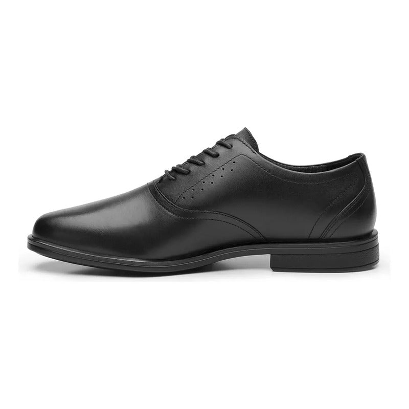 Zapato Derby Semivestir Para Hombre Mod.407817 Marca Flexi® Negro Lisa 27 Mx