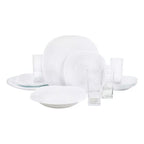 Vajilla Bormioli® Rocco Parma Vidrio Opal 16pz Blanco Portapalillos