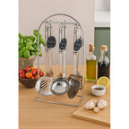 Set De Utensilios Para Cocina 6pz+ Rac Organizador Metaltex® Plateado