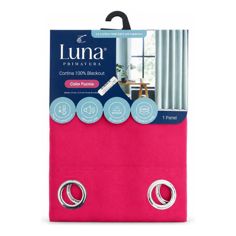 Set De Cortinas Blackout 2pz 1.37 X 2.13mts Luna® Fiusha