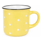 Taza De Ceramica Con Puntos 340ml Mod. 1744-60 Amarillo Puntos