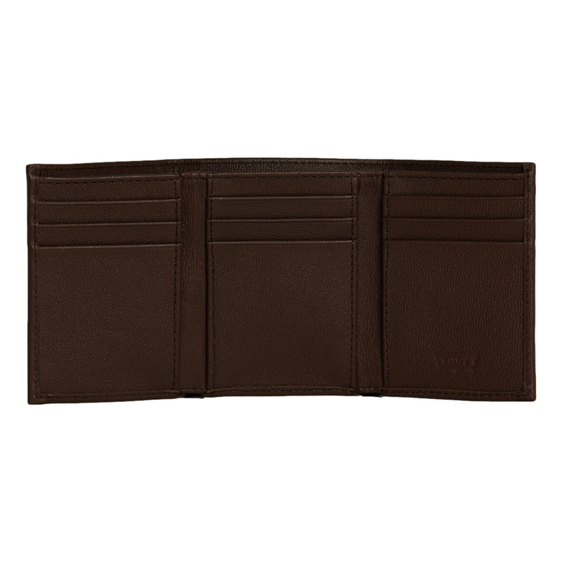 Billetera De Hombre Trifold Wallet 87524-0061 Marca Levi's® Marrón Liso