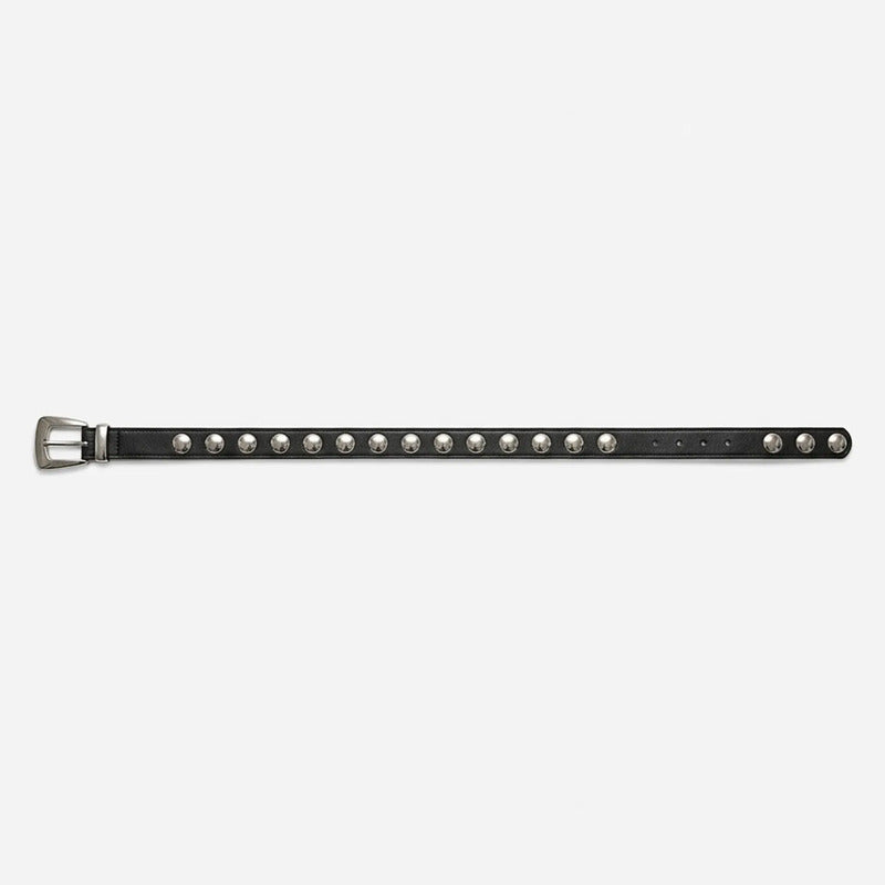 Cinturón Casual Básico Para Mujer Con Remaches Metálicos Negro Lisa 103 Cm