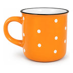 Taza De Ceramica Con Puntos 340ml Mod. 1744-60 Naranja Puntos