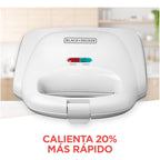 Sandwichera 2 Panes Black And Decker Sm1000w Luz Indicadora Color Blanco