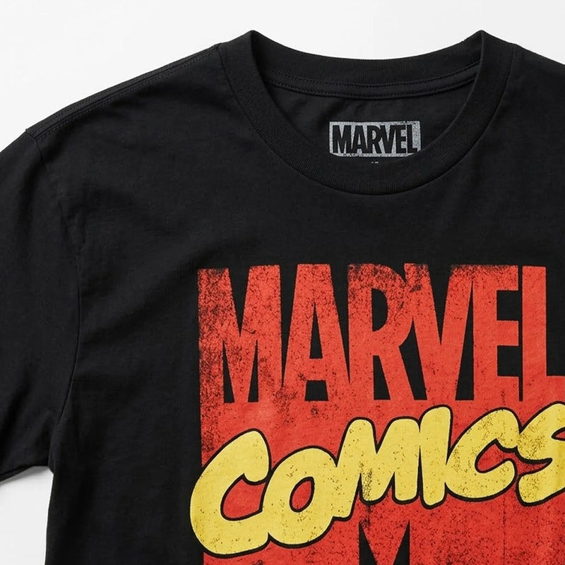 Playera Oversize Fit Hombre Marvel Comics Mascara De Latex® Negro Marvel Comics Ch Lisa