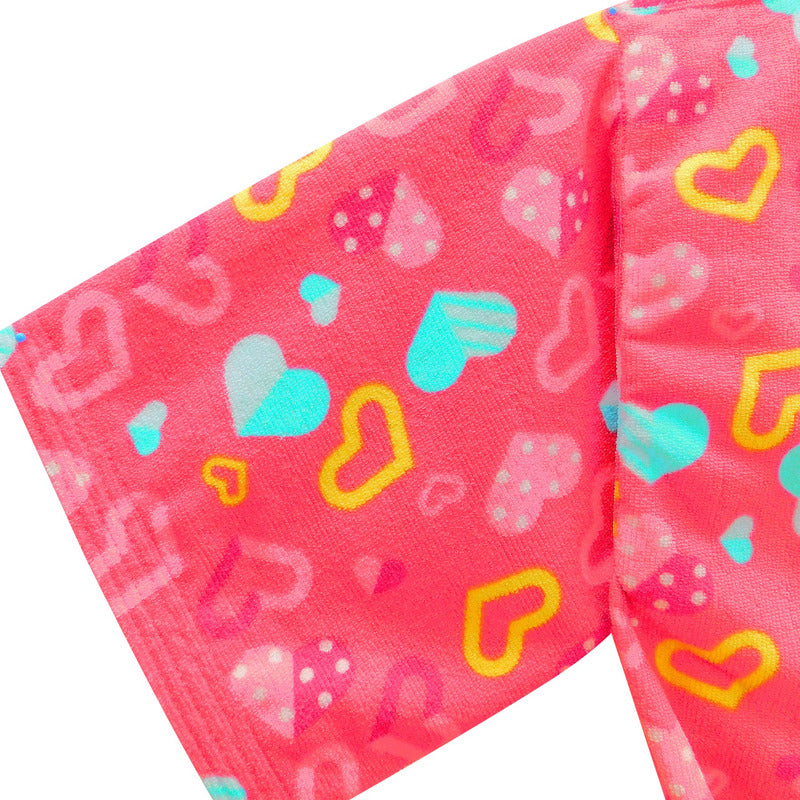 Bata De Baño Microfibra Estampada Diseños Animados