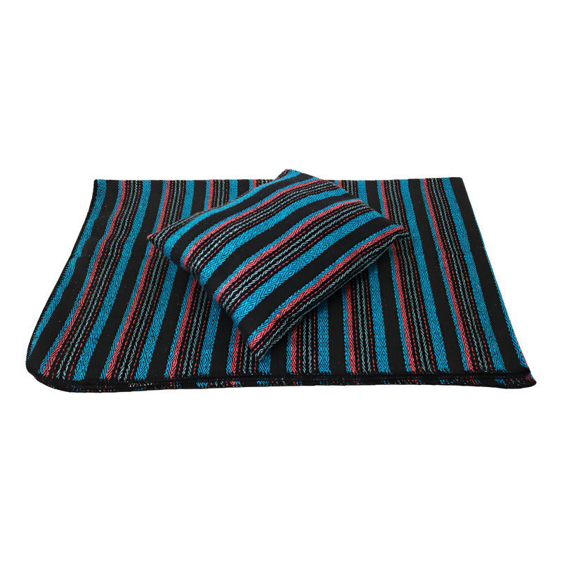Frazada De Viaje Artesanal Con Almohada Set De Descanso
