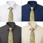 Corbata Elegante Para Hombre Eventos Y Negocios Marca Cotu® Verde Musgo Geométrico 160 Cm