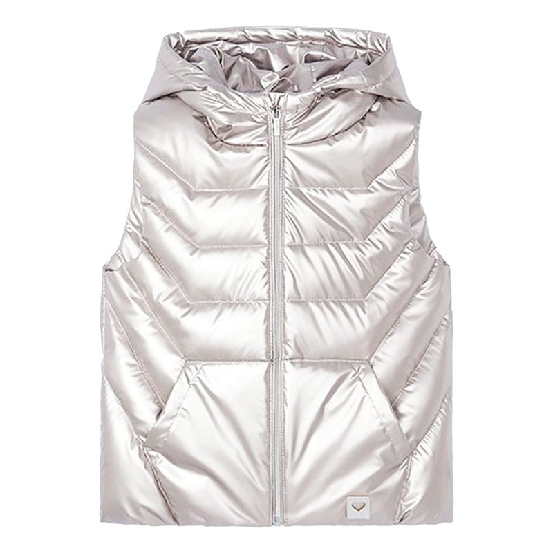 Chaleco Casual Para Niña Mod.4366 Marca Mayoral® Plateado 6