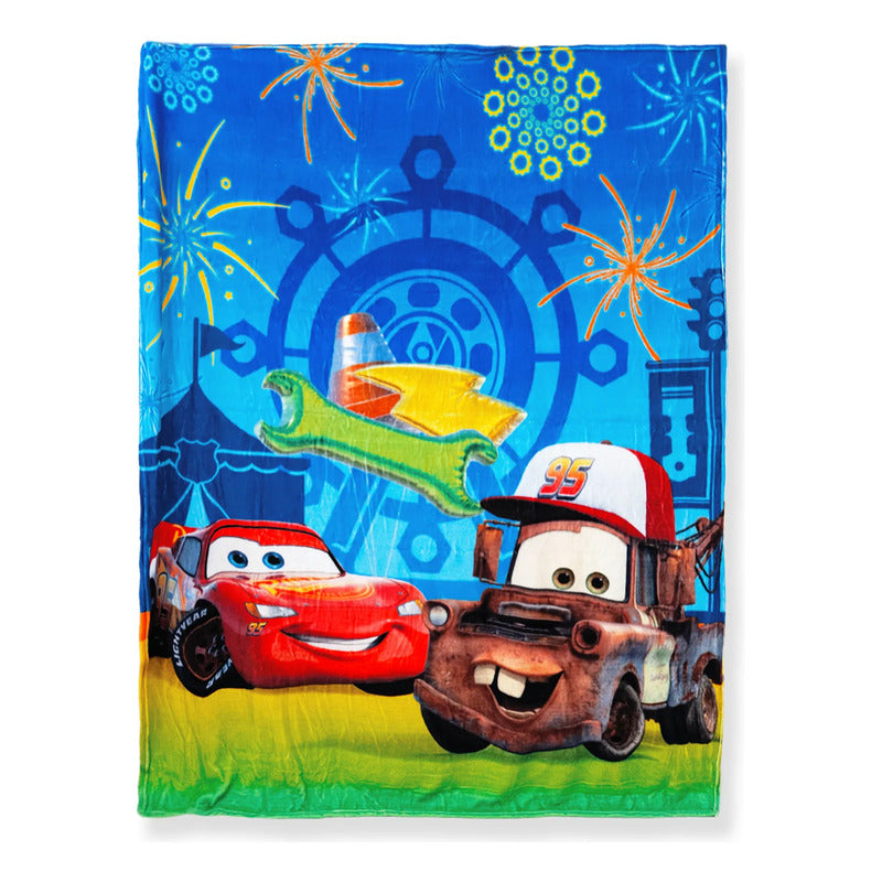 Cobertor Ligero Super Suave Matrimonial Diseños Providencia® Cars Amigos 850 G Multicolor