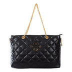 Bolso Satchel Para Dama Mod.2809 Marca Jaime Ibiza® Negro Rombos Oro Dorado