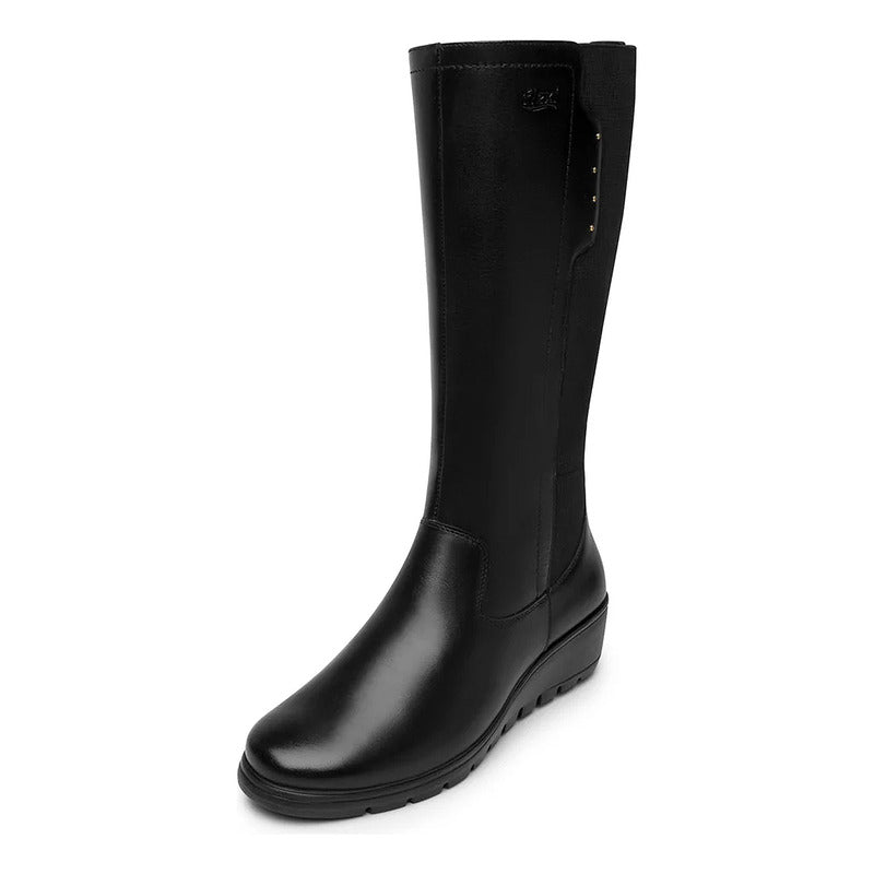 Bota Alta Para Dama Tacón 4 Cm Mod. 104829 Marca Flexi®