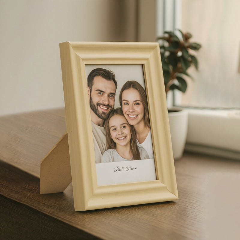 Portarretrato Con Marco Plástico-vidrio Para Mesa