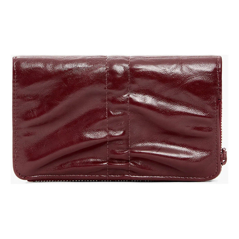 Cartera Con Fruncido Para Mujer Mod.26sayp Desigual® Vino Liso