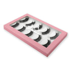 Pestañas Postizas En Tira 5 Pares Marca Kfer Valtierra® Negro Whispy K8 C 1.5 Cm